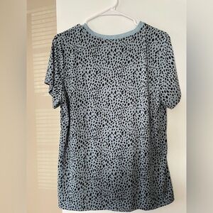 Light blue cheetah print shirt